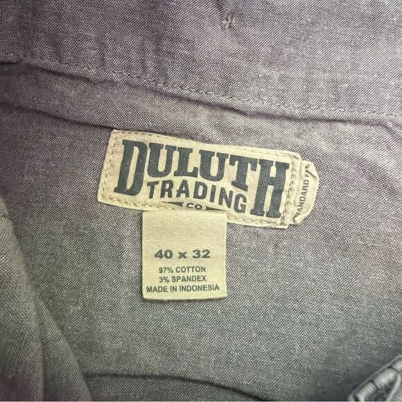 Duluth Trading Co Flex Ballroom Khaki Pants Men’s 40x32 Gray - Picture 10 of 10